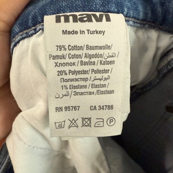 Mavi Jake Slim Leg Stretch Athletic Medium Wash Jeans Mens Size 34 X 32 NEW - Picture 5 of 6